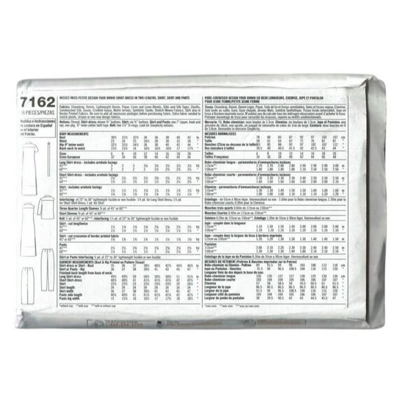 Simplicity Pattern 7162 Misses Size 6-12 Dress & Pants Set - Picture 2 of 2